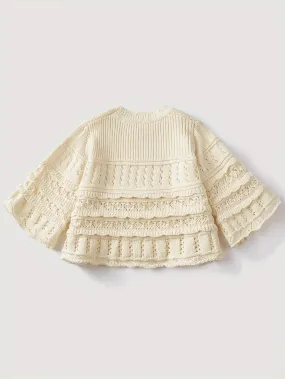 European And American Autumn Style Baby Sweater for Girls Retro Woolen Top