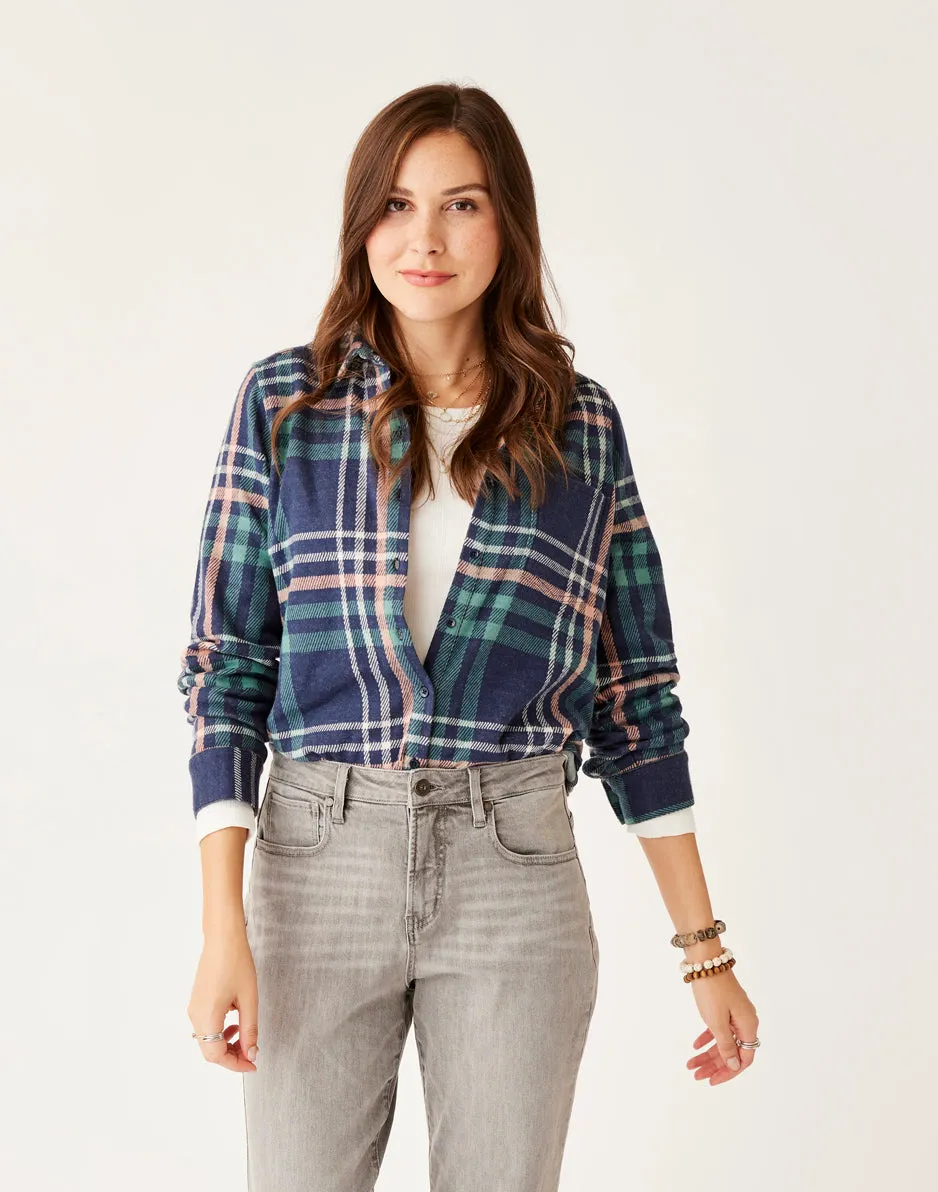 Fairbanks Supersoft Shirt: Navy Multiplaid