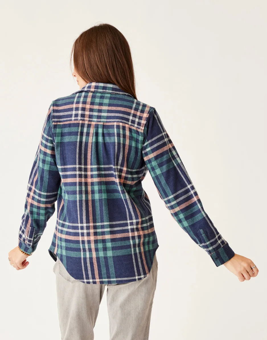 Fairbanks Supersoft Shirt: Navy Multiplaid