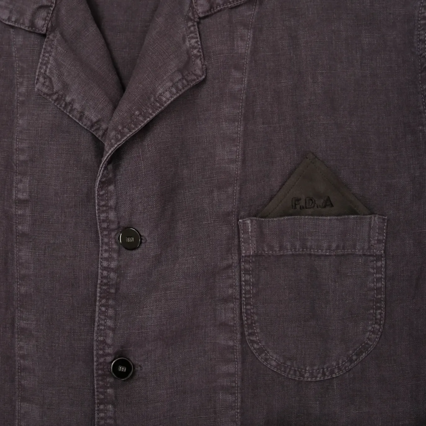 FDA Dinner Jacket, Black Sesame Linen