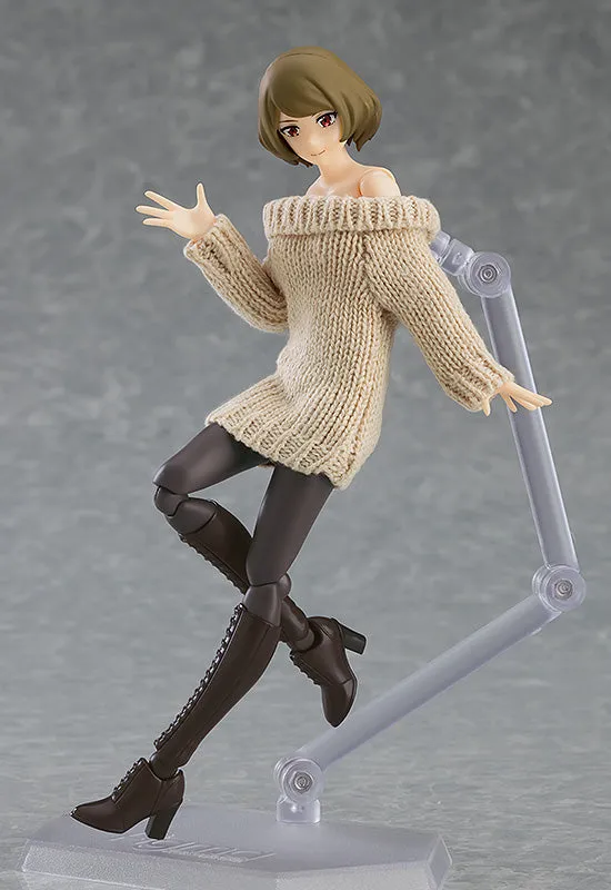 figma Female Body (Chiaki) with Off-the-Shoulder Sweater Dress