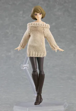 figma Female Body (Chiaki) with Off-the-Shoulder Sweater Dress