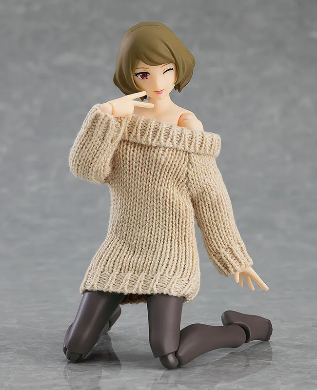 figma Female Body (Chiaki) with Off-the-Shoulder Sweater Dress