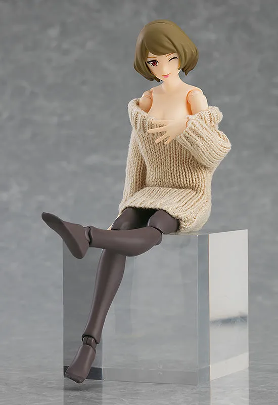 figma Female Body (Chiaki) with Off-the-Shoulder Sweater Dress