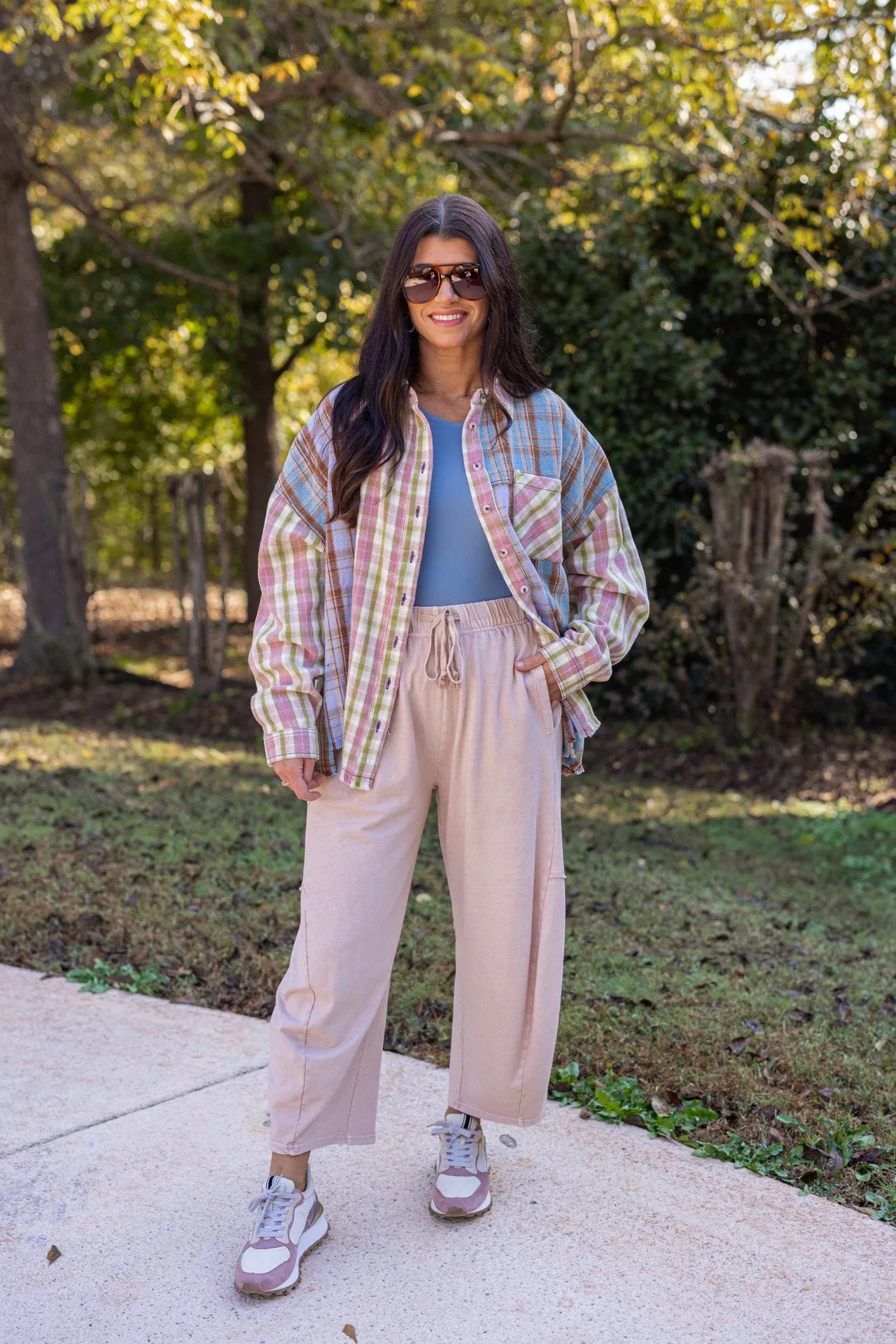 Flannel Memories Pink Plaid Top