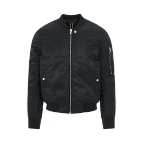 Flight Padded Bomber Jacket in Black