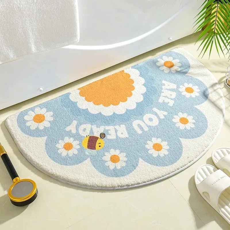 Floral Non-Slip Kawaii Doormats