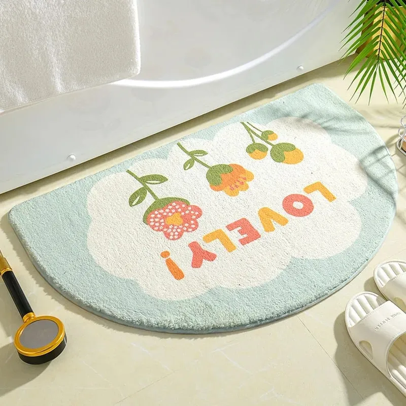 Floral Non-Slip Kawaii Doormats