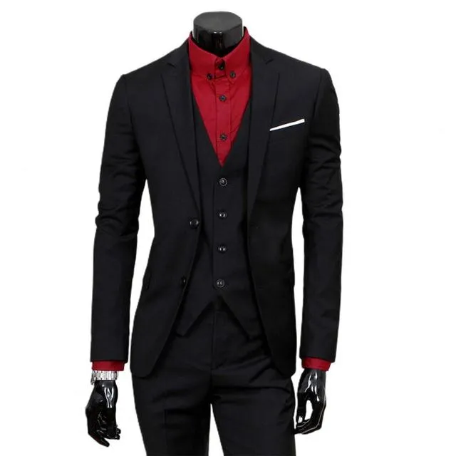 Funki Buys | Suits | Men's Classic 3 Pcs Formal Wedding Suit