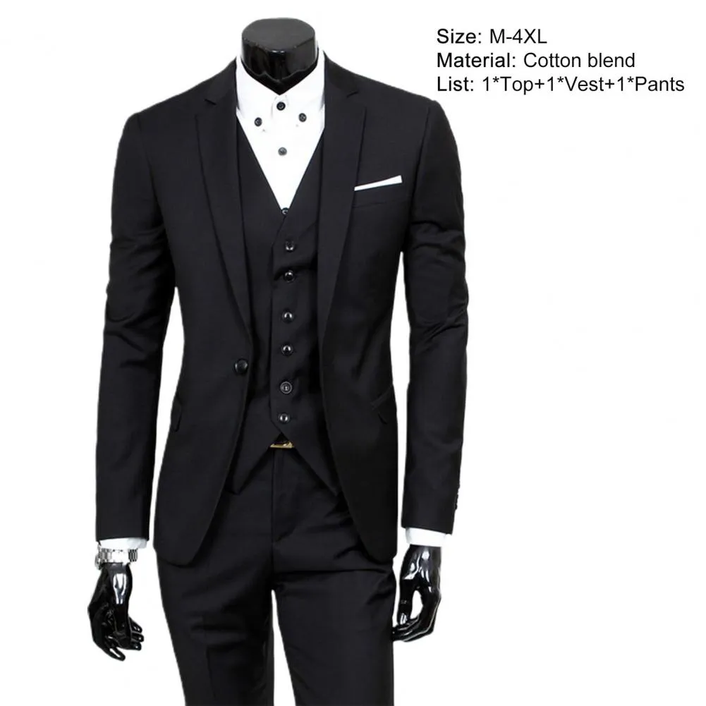 Funki Buys | Suits | Men's Classic 3 Pcs Formal Wedding Suit