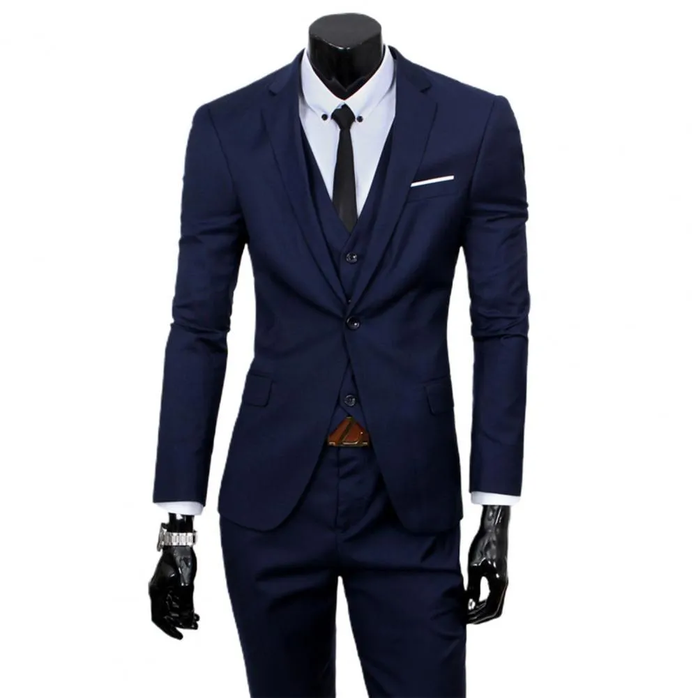 Funki Buys | Suits | Men's Classic 3 Pcs Formal Wedding Suit