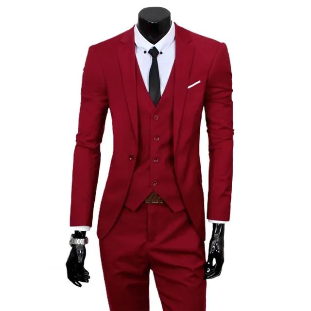 Funki Buys | Suits | Men's Classic 3 Pcs Formal Wedding Suit