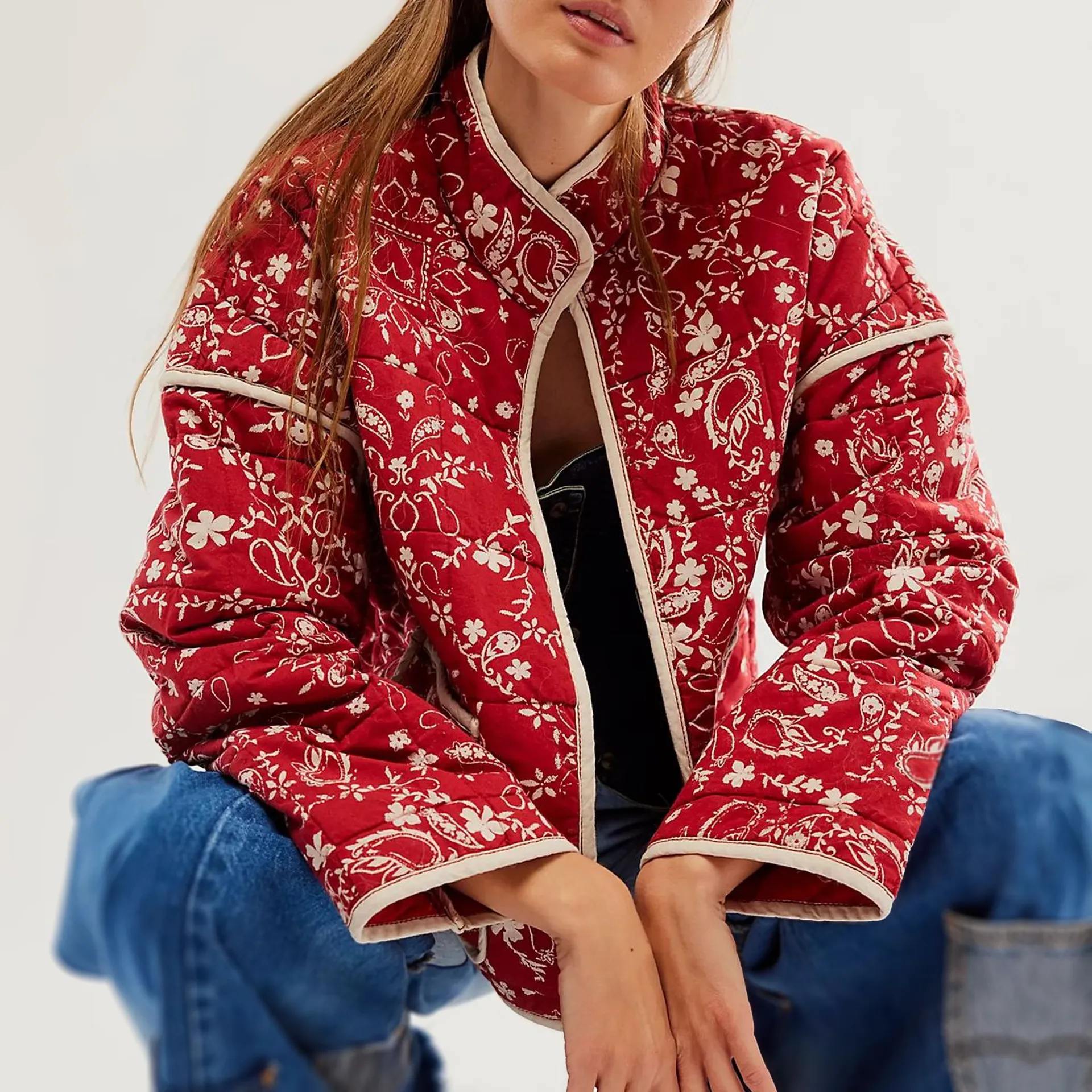 Giovanna™ | Modern Floral Quilted Jacket with Traditional Charm