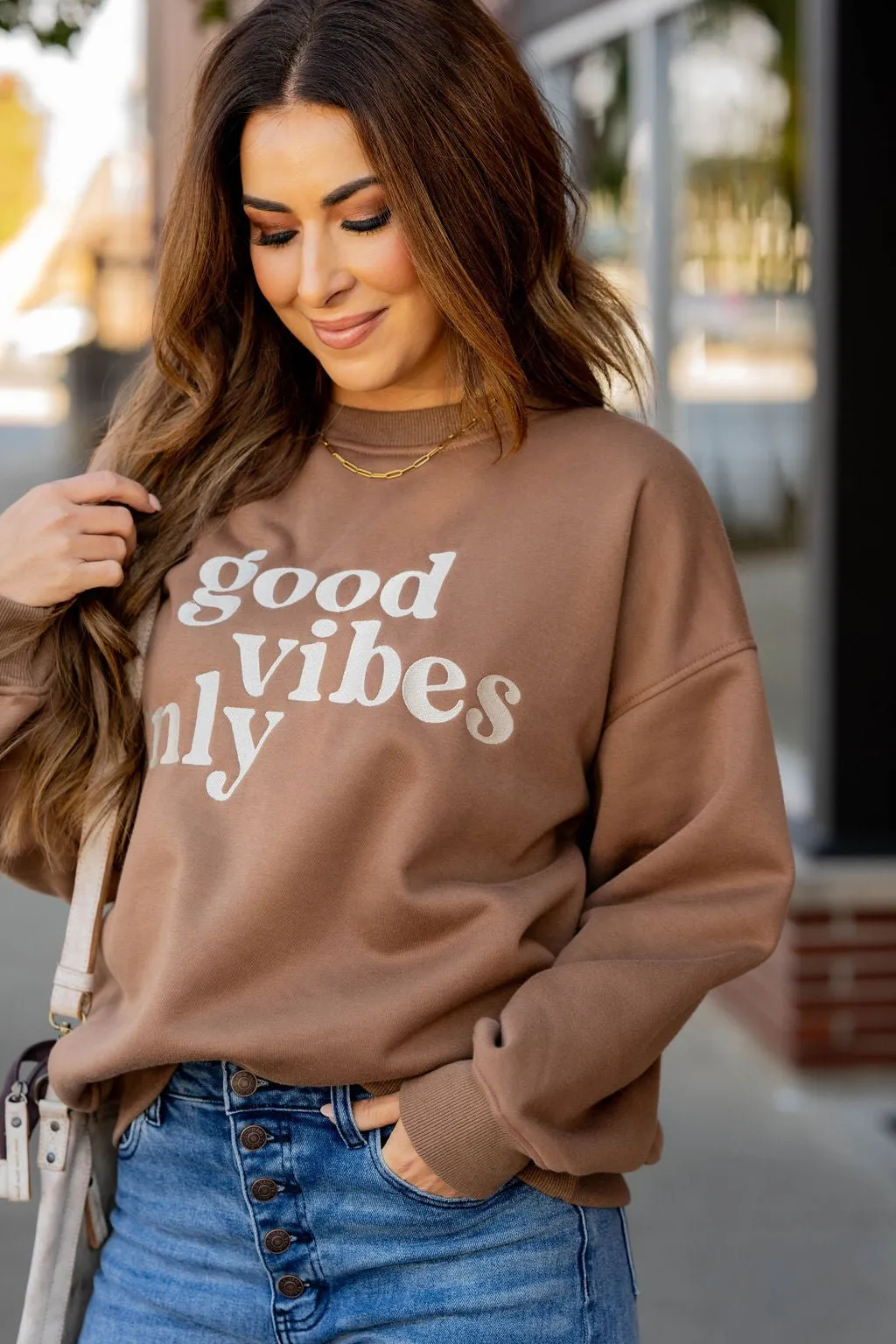 Good Vibes Only Graphic Crewneck