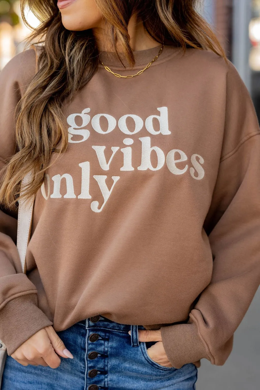 Good Vibes Only Graphic Crewneck