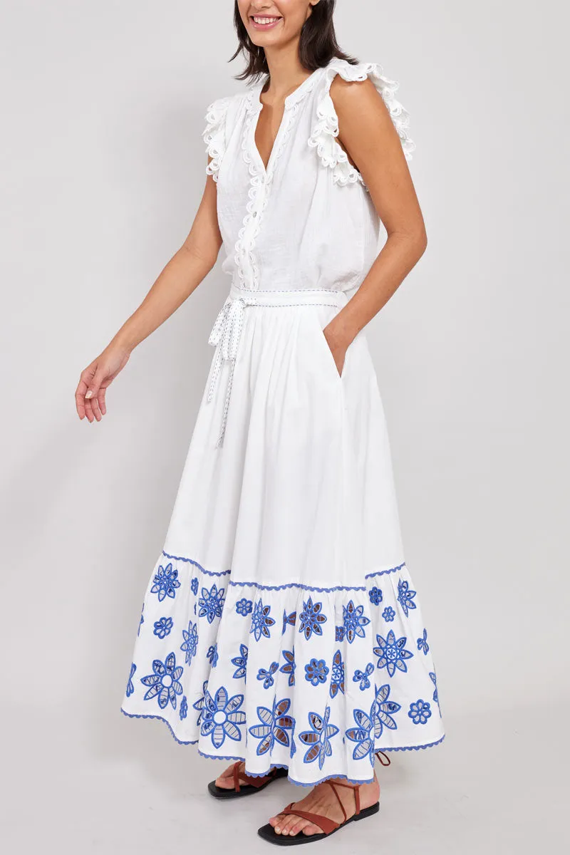 Harlow White Organic Cotton Skirt