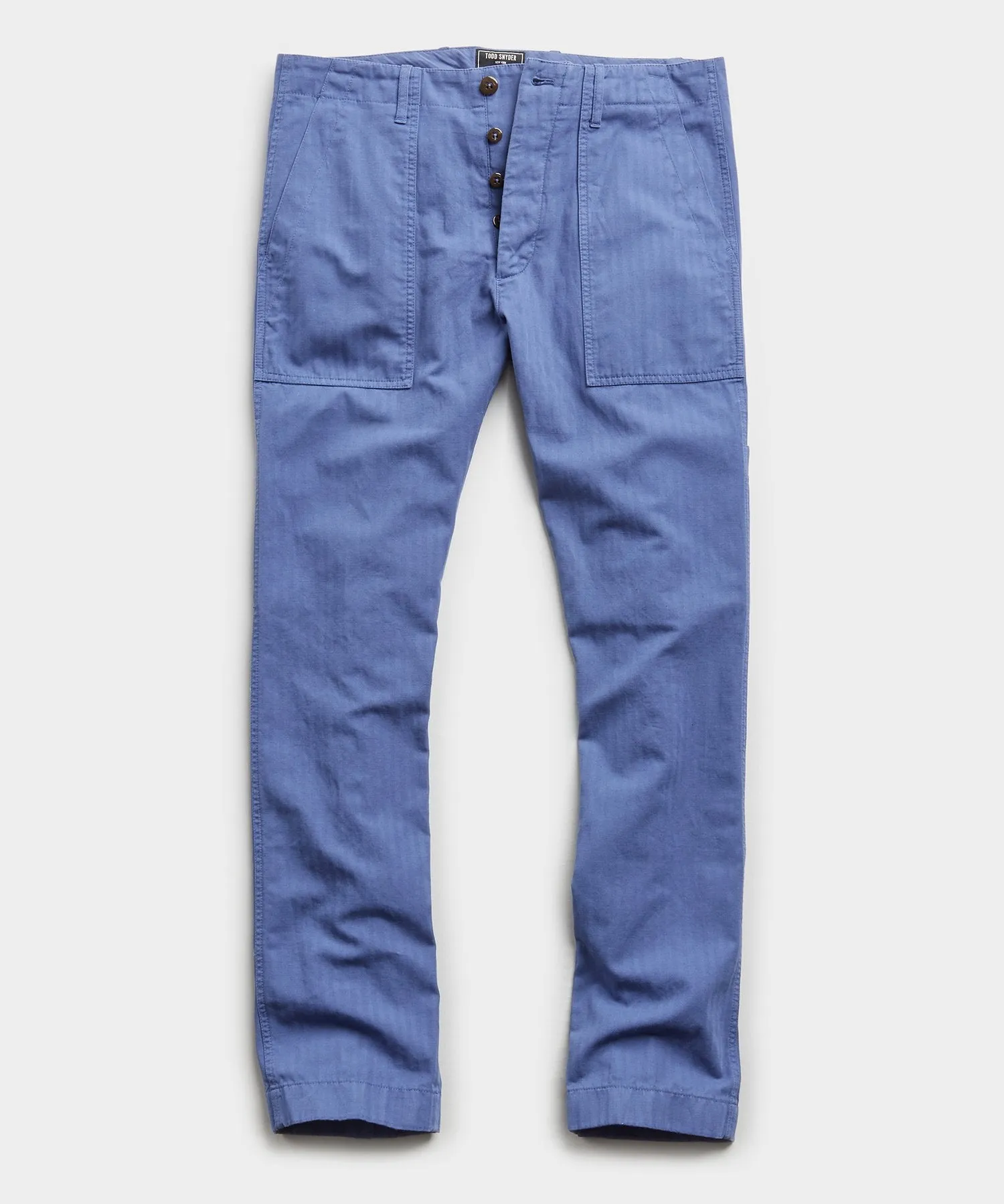 Herringbone Camp Pant in French Blue