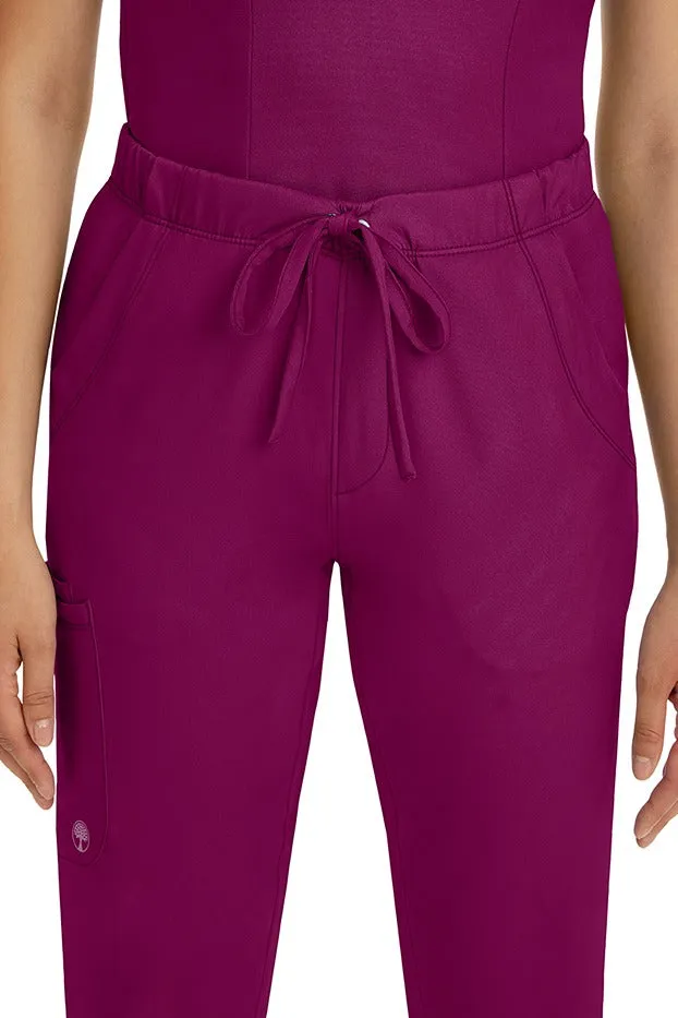 HH Works Women's Scrub Set Monica Top & Petite Rebecca Pant | Wine