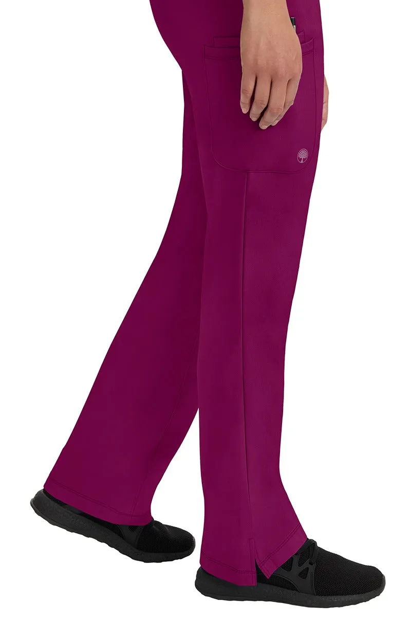 HH Works Women's Scrub Set Monica Top & Petite Rebecca Pant | Wine