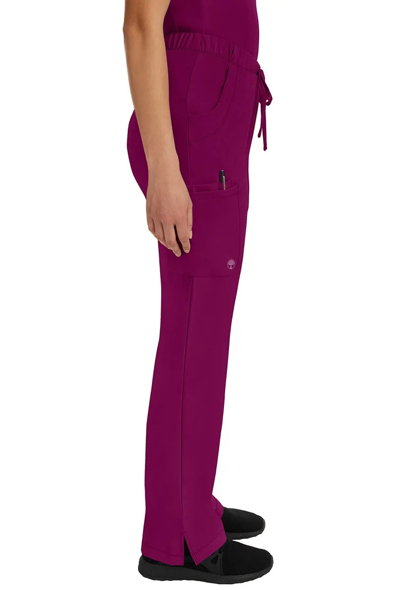 HH Works Women's Scrub Set Monica Top & Petite Rebecca Pant | Wine