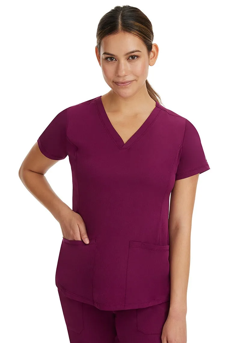 HH Works Women's Scrub Set Monica Top & Petite Rebecca Pant | Wine