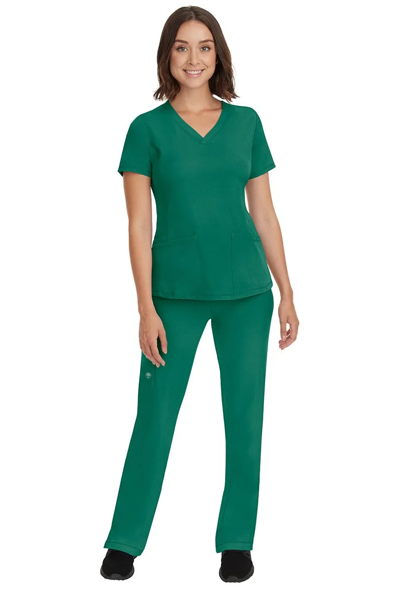 HH Works Women's Scrub Set Monica Top & Rebecca Pant | Hunter Green