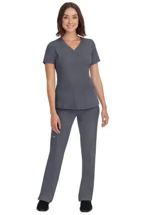 HH Works Women's Scrub Set Monica Top & Rebecca Pant | Pewter