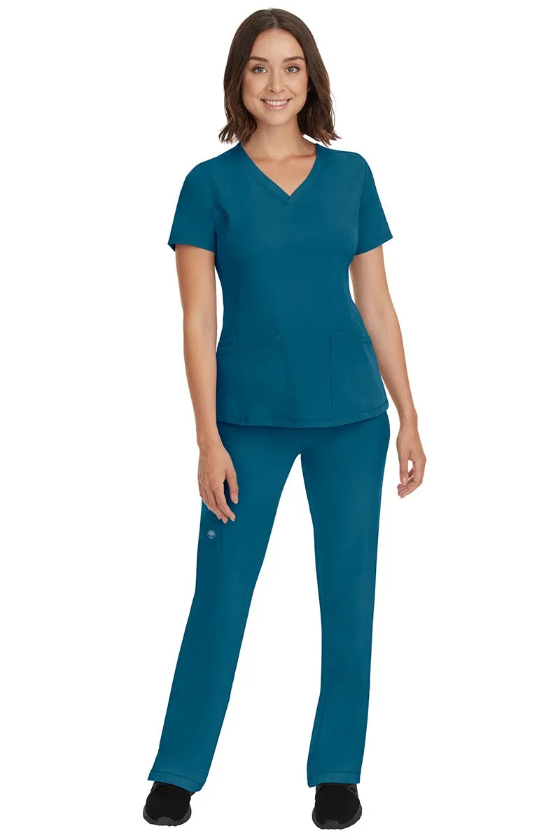 HH Works Women's Scrub Set Monica Top & Tall Rebecca Pant | Caribbean