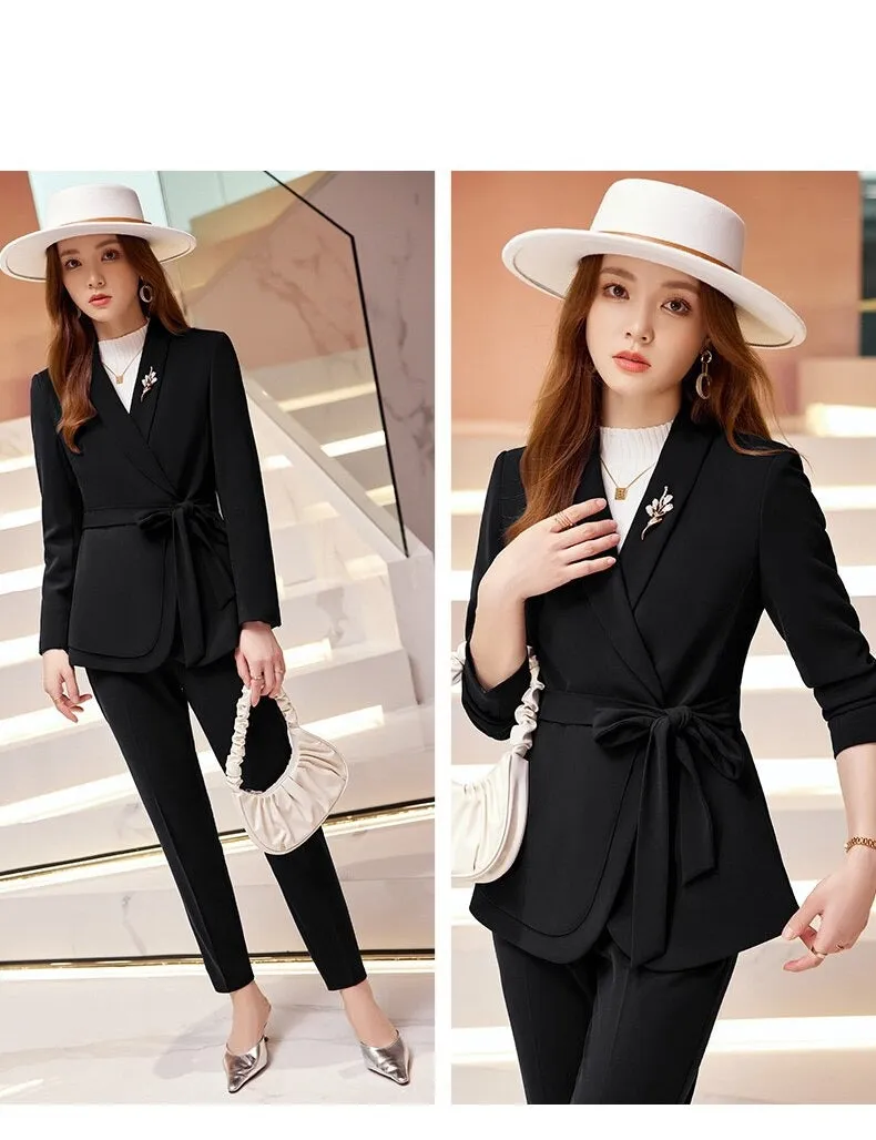 High Street Boss Lady Fancy Pantsuit | Suit Coat | Women's Pantsuits | Modern Blazer