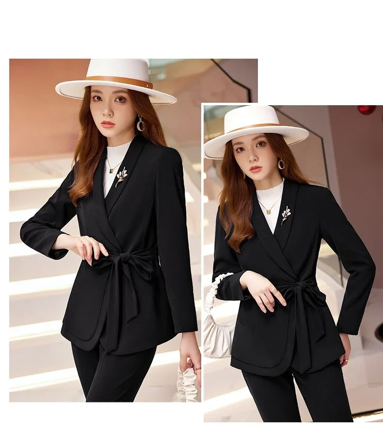 High Street Boss Lady Fancy Pantsuit | Suit Coat | Women's Pantsuits | Modern Blazer