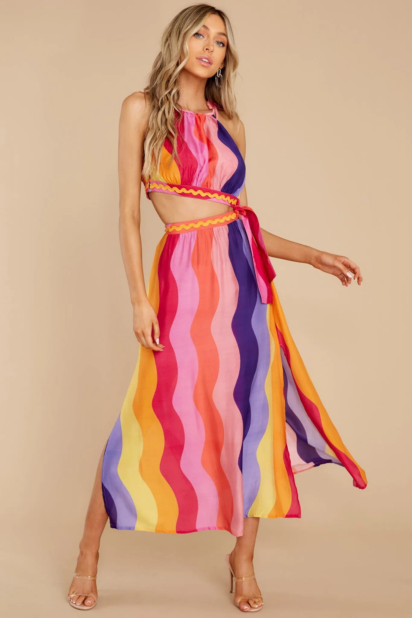 Janet Capri Multicolor Long Dress