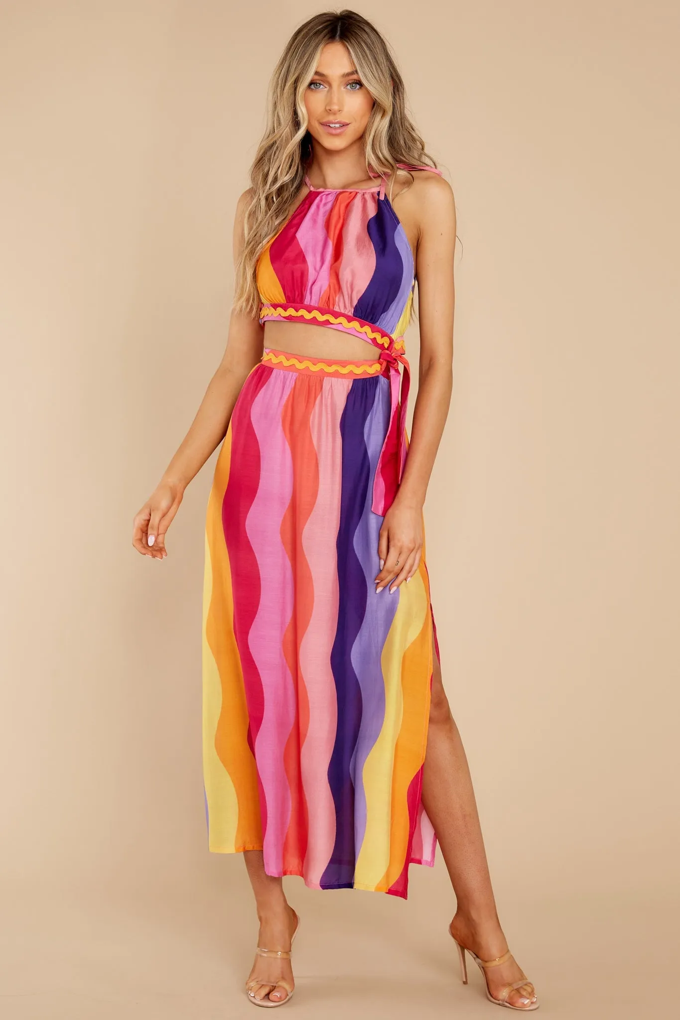 Janet Capri Multicolor Long Dress