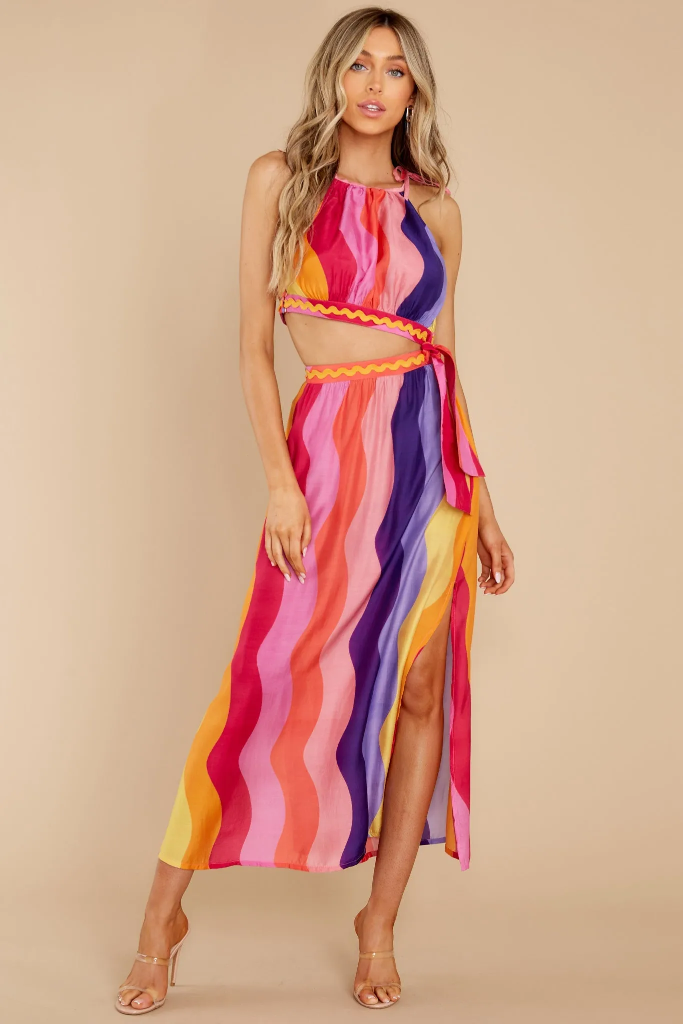 Janet Capri Multicolor Long Dress