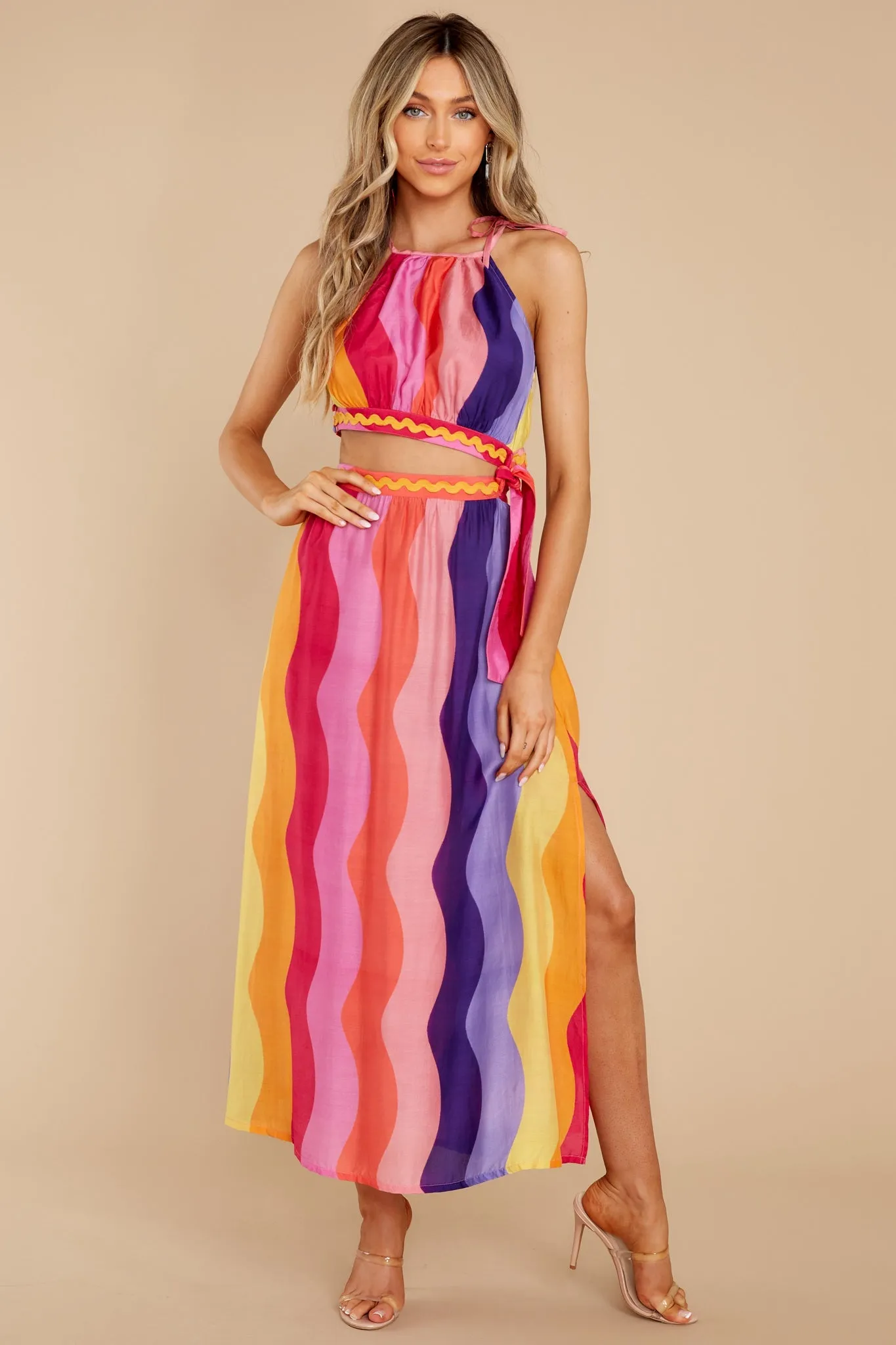 Janet Capri Multicolor Long Dress