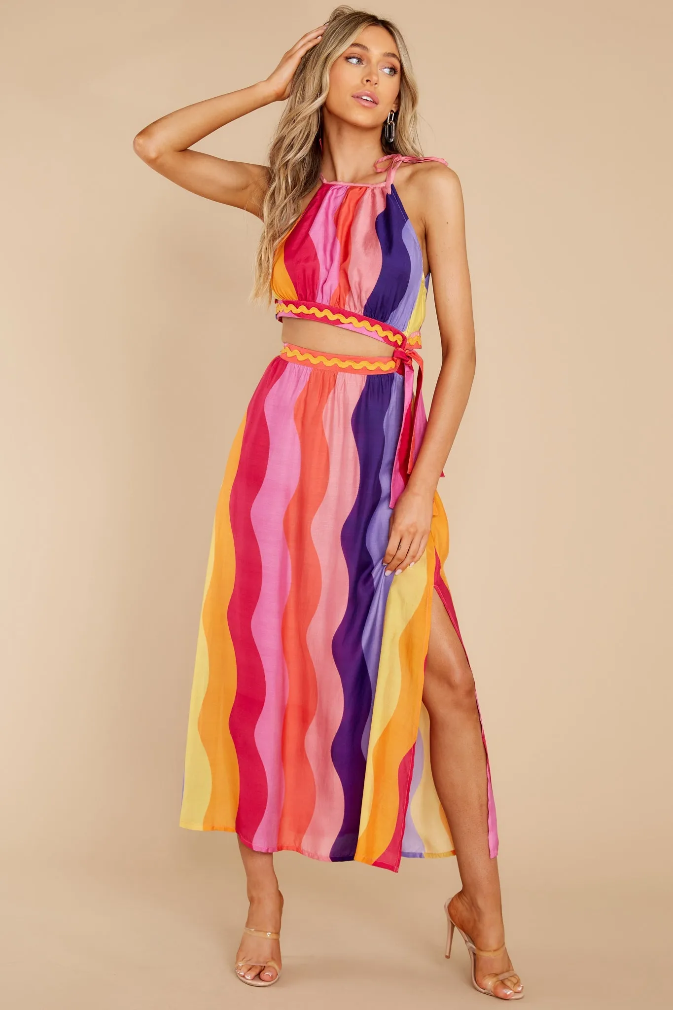 Janet Capri Multicolor Long Dress