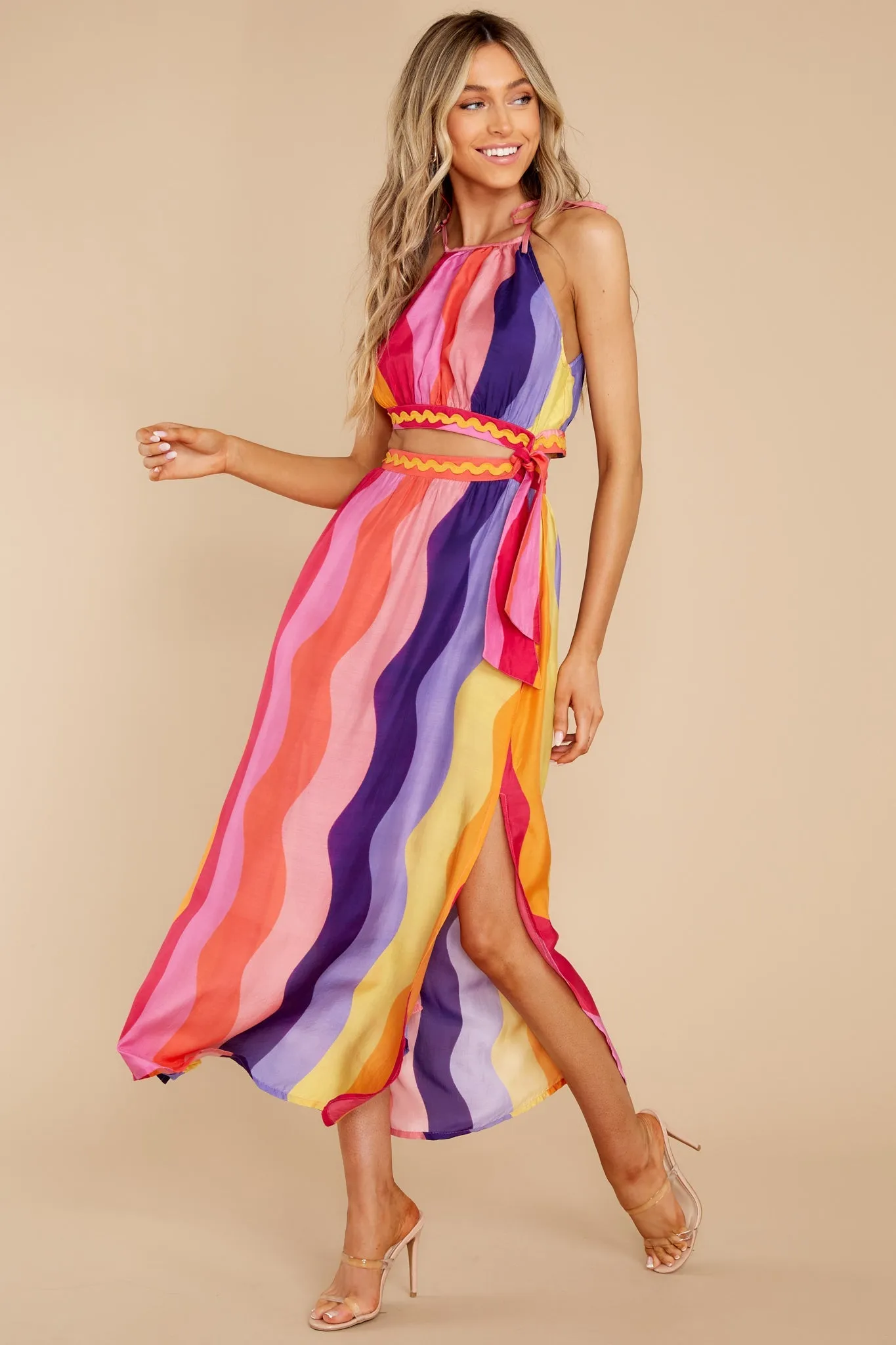 Janet Capri Multicolor Long Dress