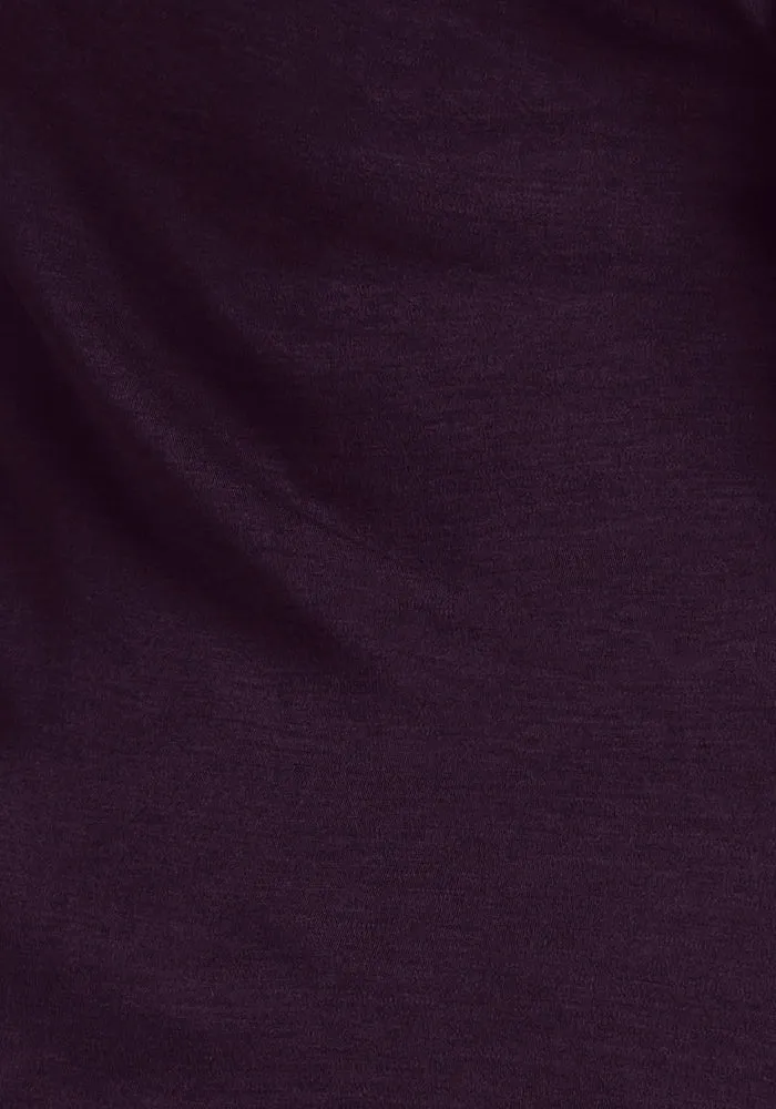 Jenny 3/4 Sleeve Crew Neck - Deep Plum