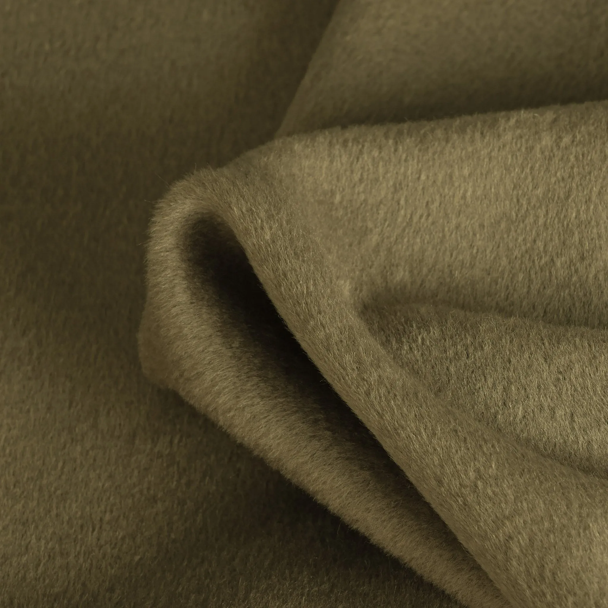 Khaki Beige Velour Coating Fabric 96097