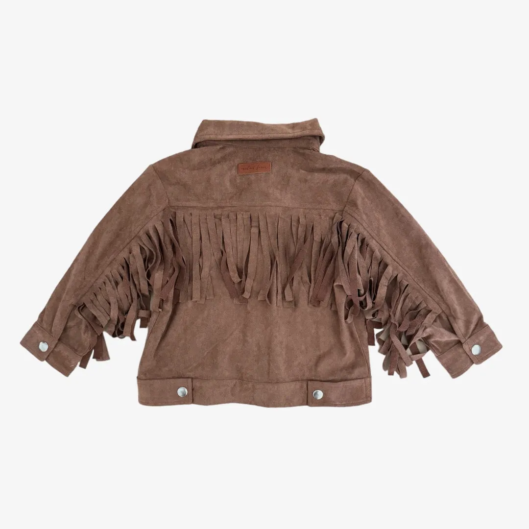 lainey fringe shacket || saddle