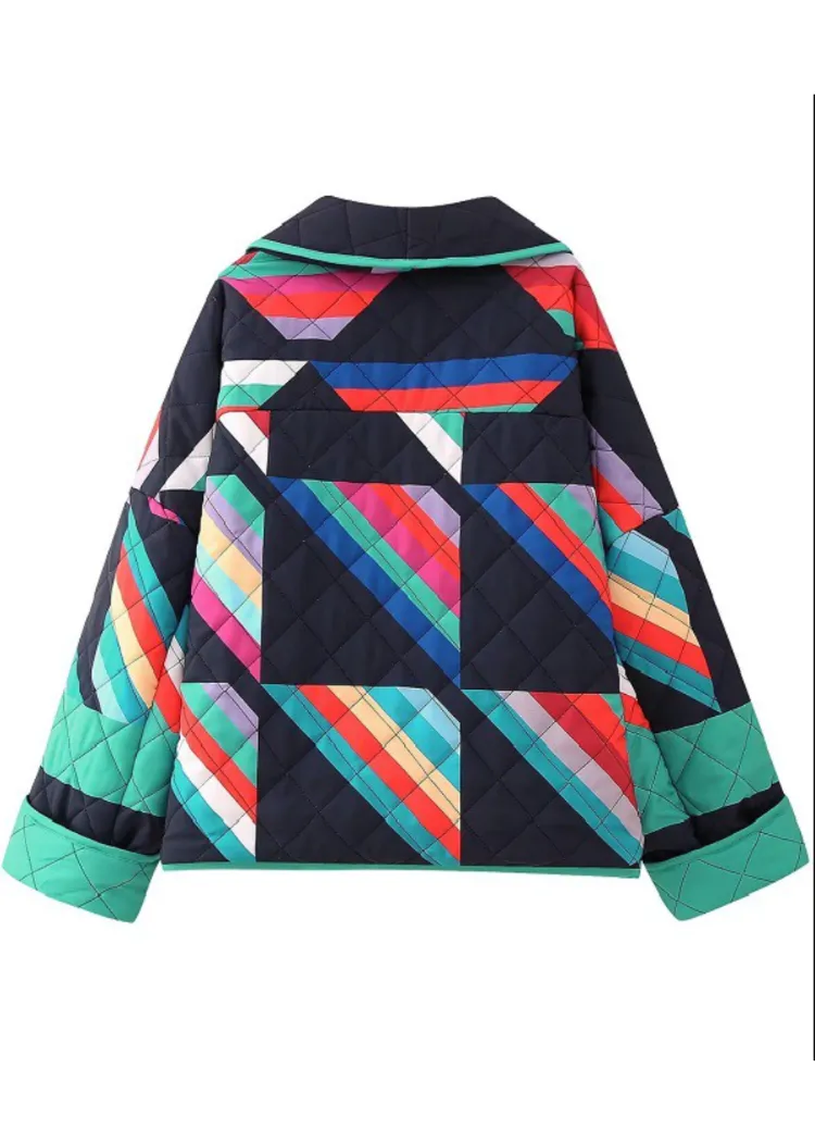 Lana Geometric Print Quilted Jacket ***FINAL SALE***