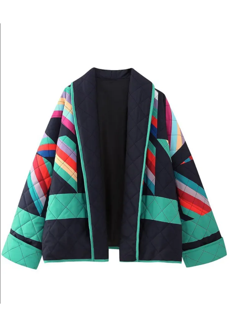 Lana Geometric Print Quilted Jacket ***FINAL SALE***