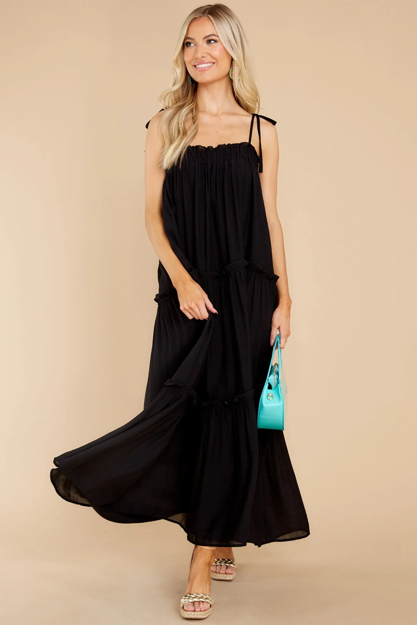 Light Up The Room Black Maxi Dress