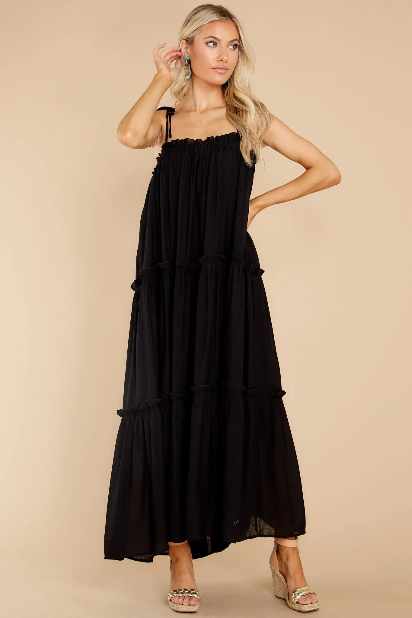 Light Up The Room Black Maxi Dress