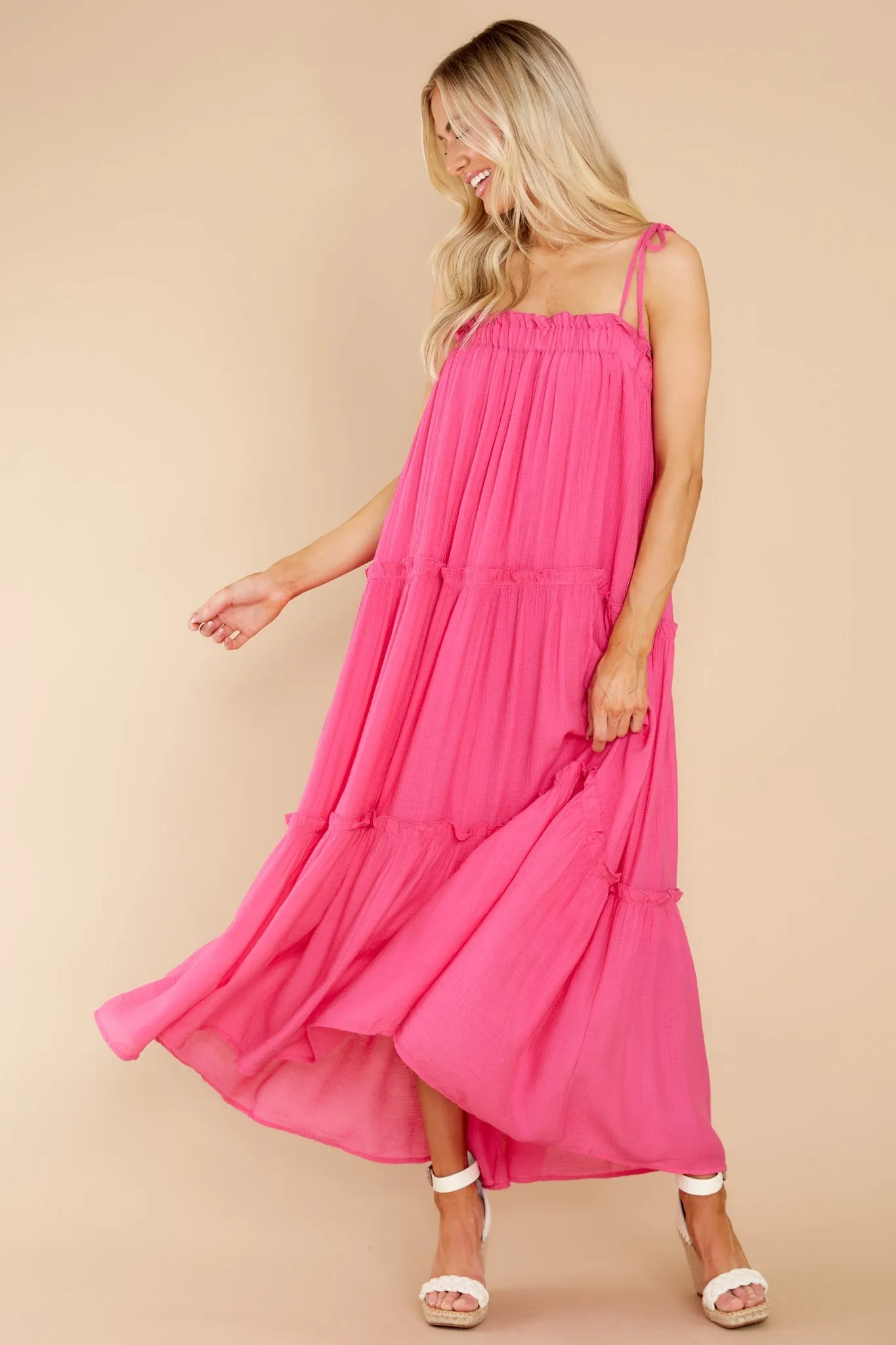 Light Up The Room Hot Pink Maxi Dress