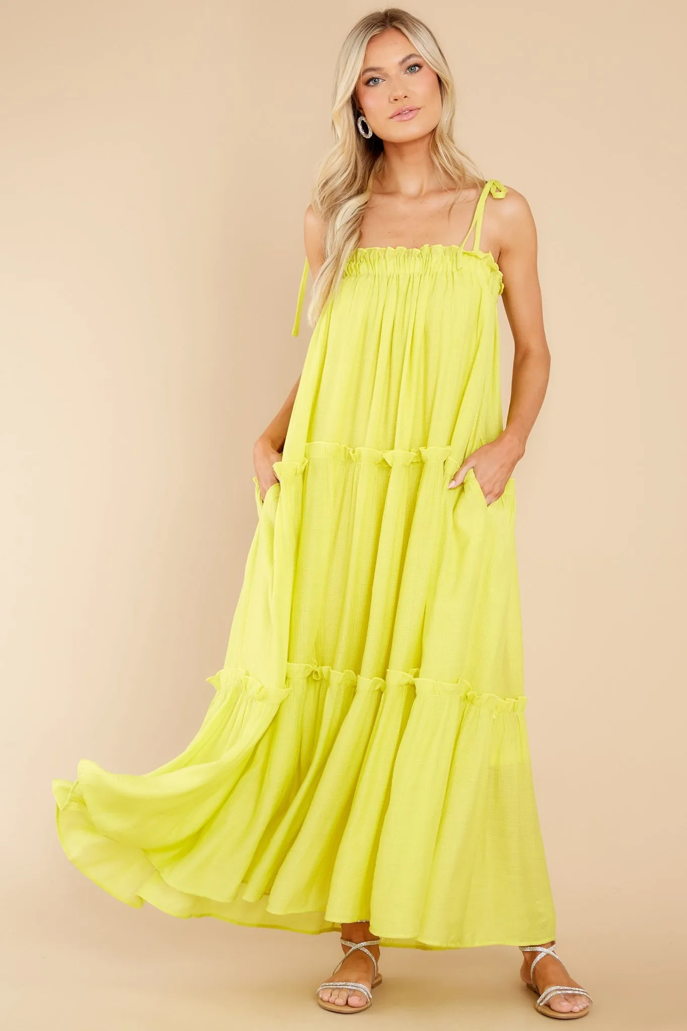 Light Up The Room Lemon Yellow Maxi Dress