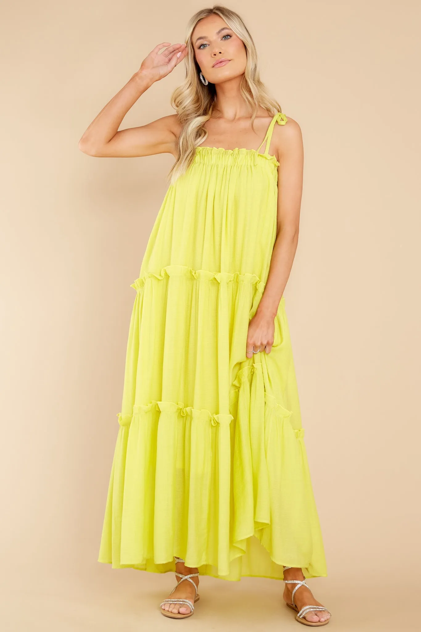 Light Up The Room Lemon Yellow Maxi Dress