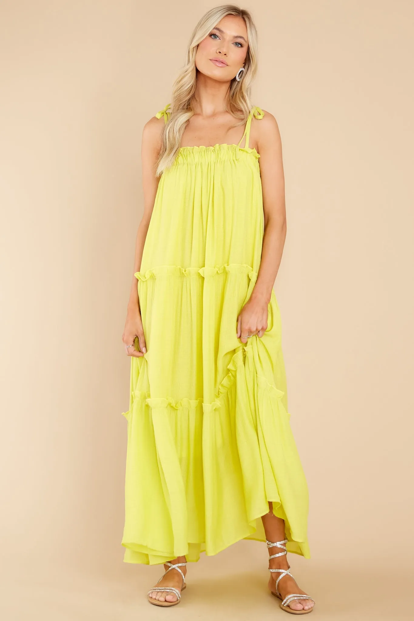 Light Up The Room Lemon Yellow Maxi Dress