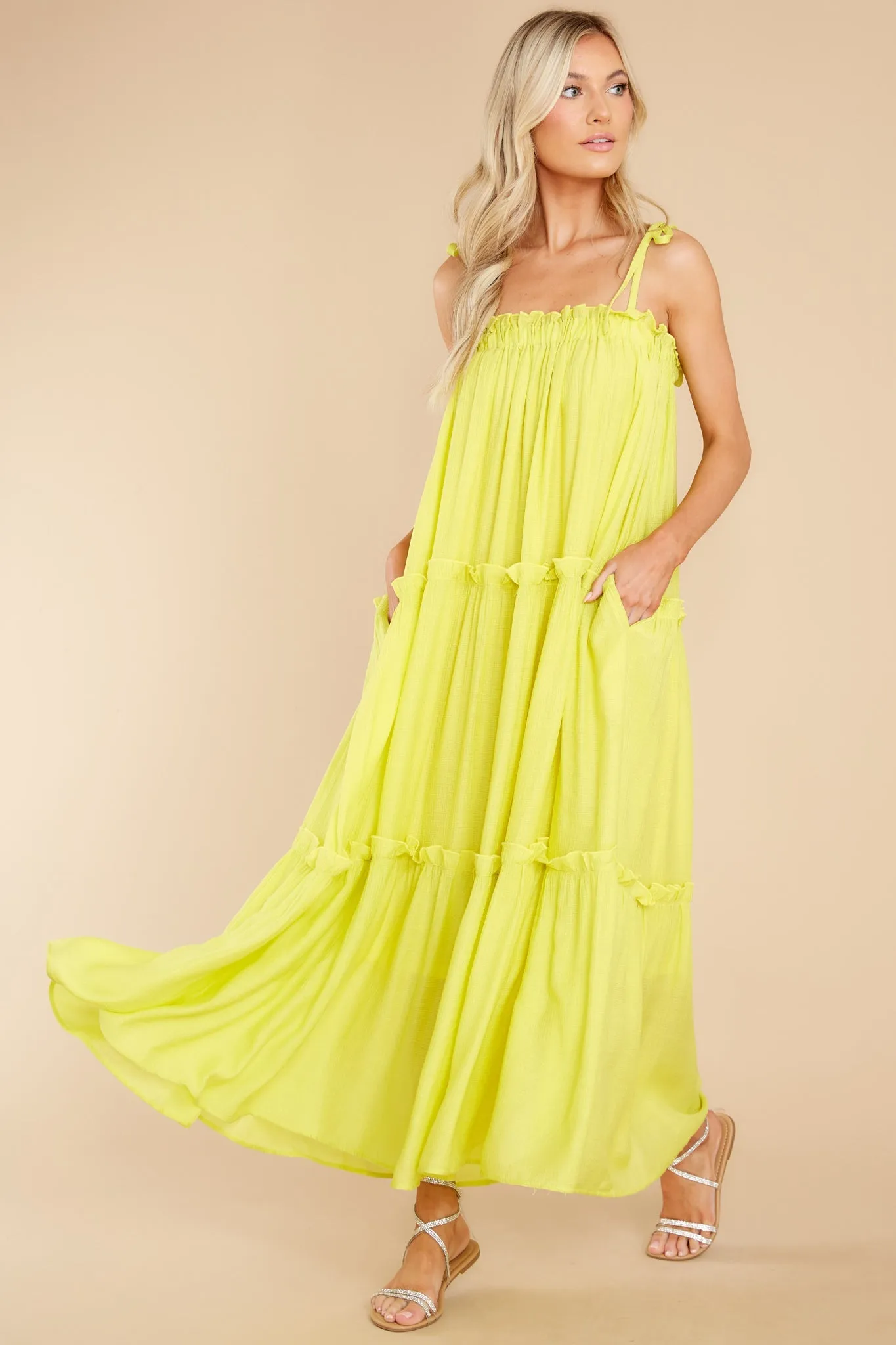 Light Up The Room Lemon Yellow Maxi Dress