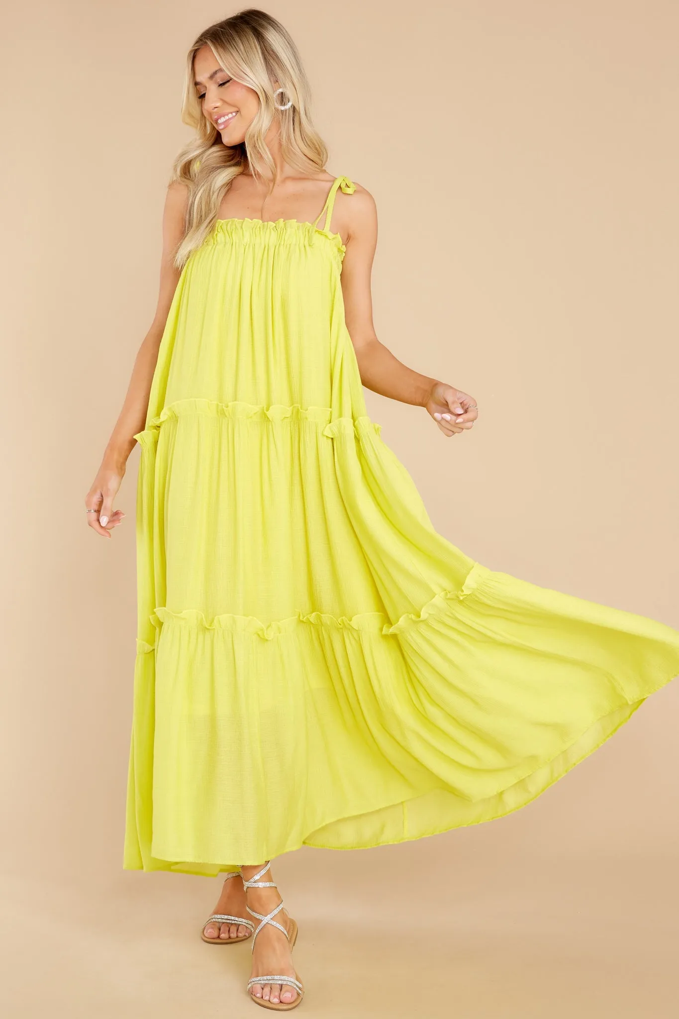 Light Up The Room Lemon Yellow Maxi Dress