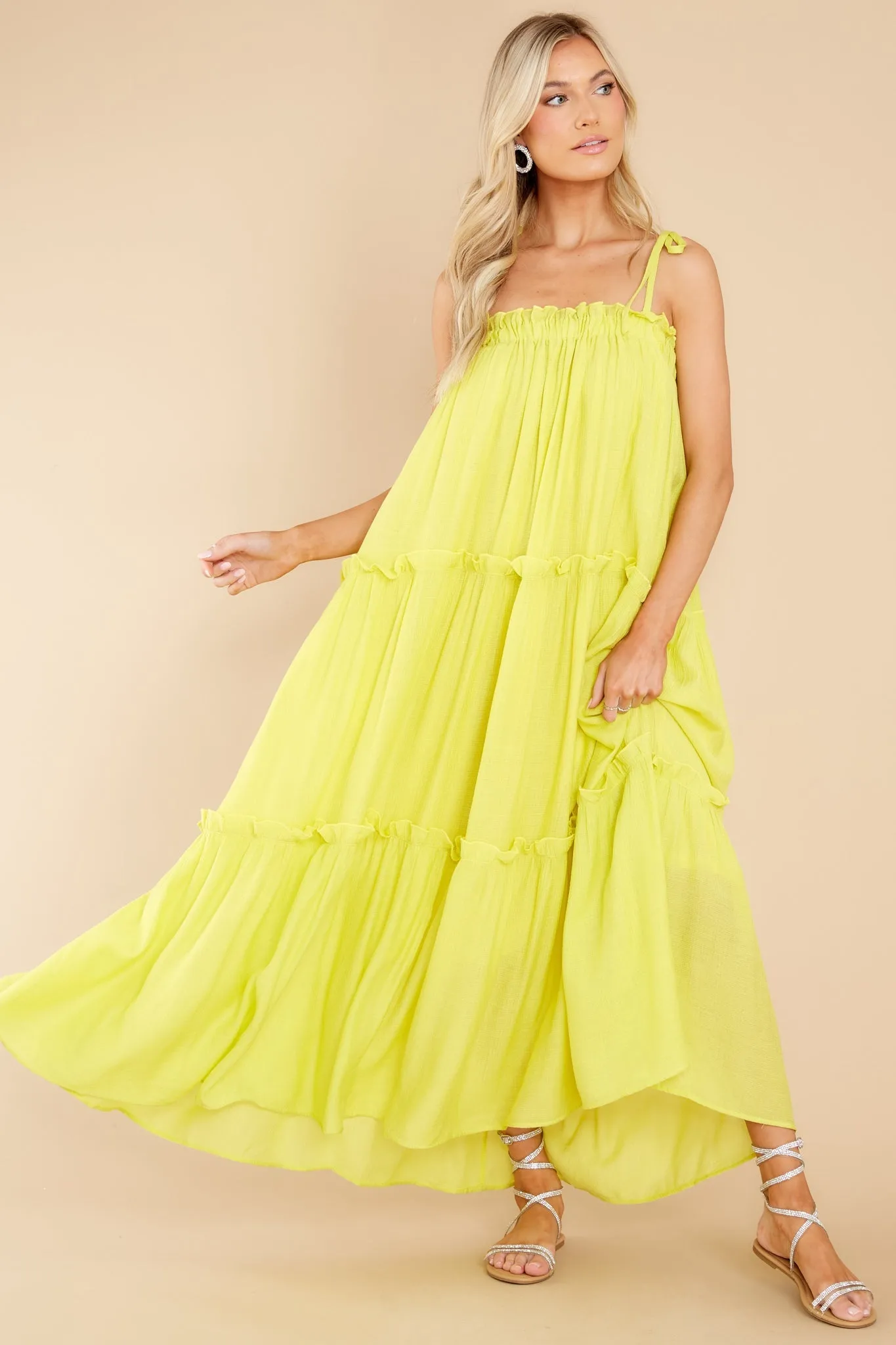 Light Up The Room Lemon Yellow Maxi Dress